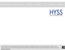 Tablet Screenshot of hyss-metallbearbeitung.de